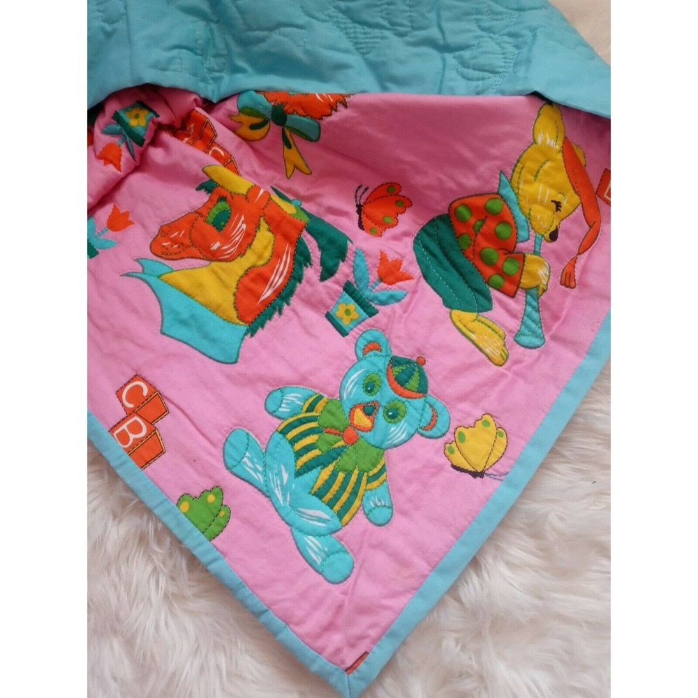 Handmade Animal Friends Retro 70s Baby Blanket‎